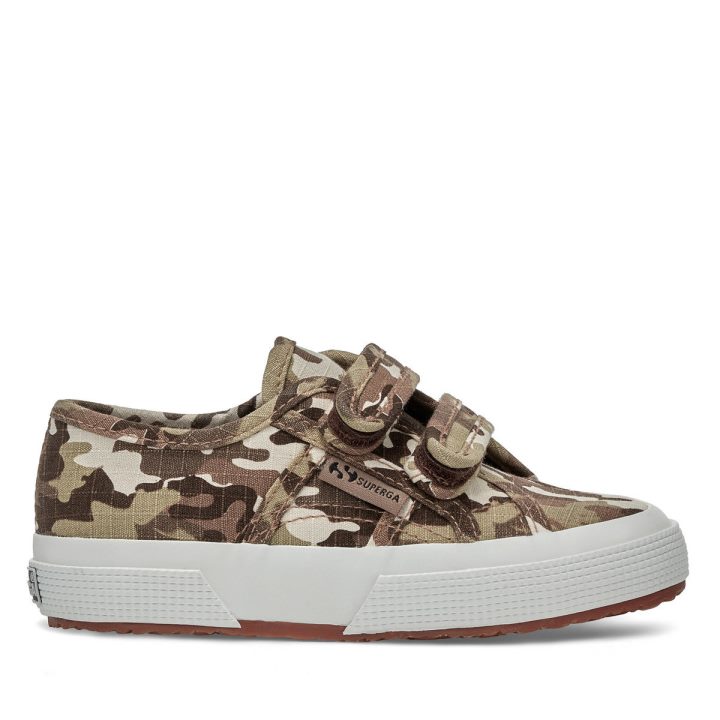 2750 Bretelles Enfants Camo Ripstop Beige Raw Camouflage Superga