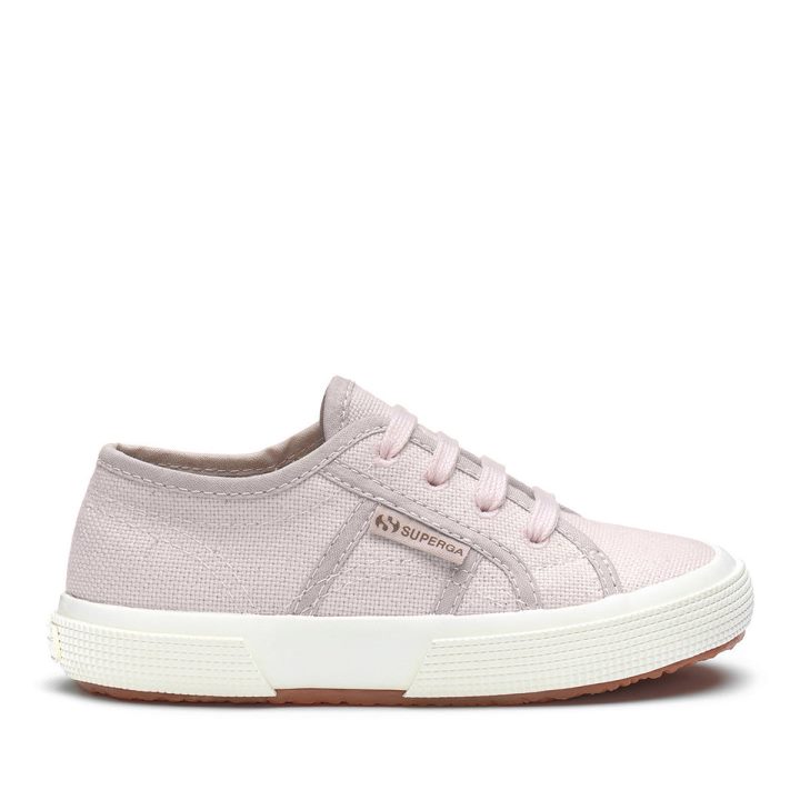 Superga 2750 Kids Toile Bio Teinture Naturelle Feuilles Rose Magenta